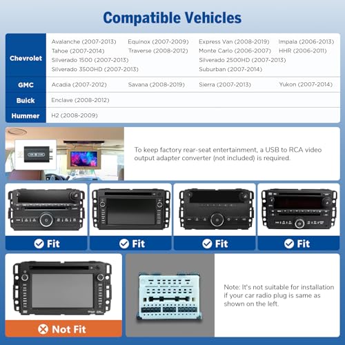 Image of Eonon GMX6S2 8 inch Car Stereo for Chevy /GMC /Buick (2007-2013),Octa Core 6+64GBCar Audio, CarPlay & Android Auto,5G LTE, WiFi 6,DSP Audio, Opt & Coax Output, Bluetooth
