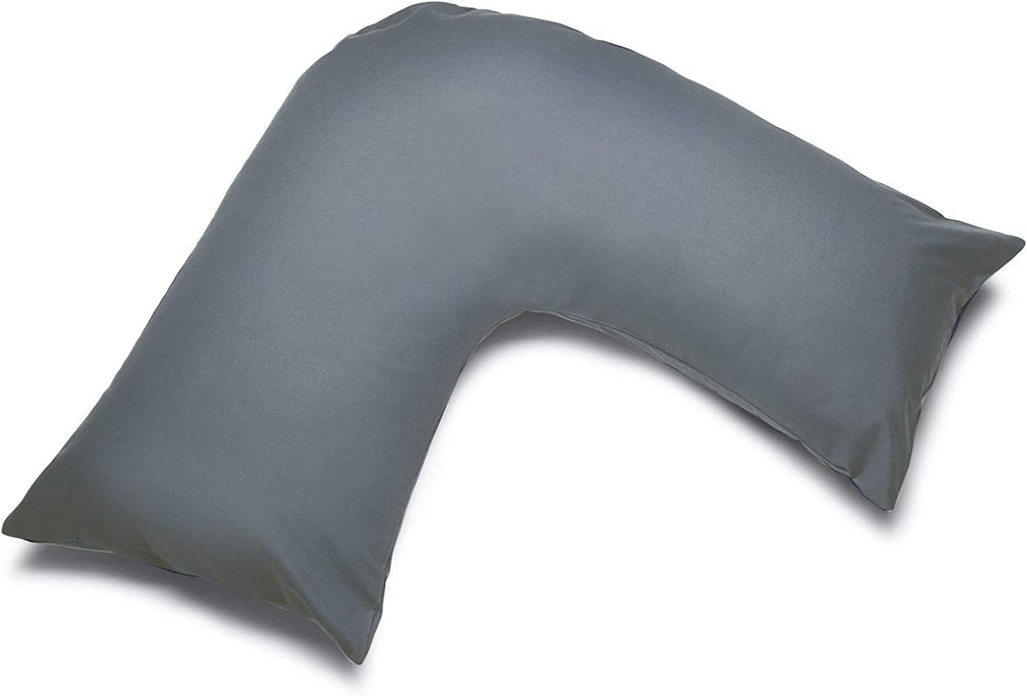 Charlotte Andersen Charcoal Luxury Orthopaedic V Shape Pillow With Polycotton Pillowcase To Support Neck Back & Head (, V Pillow With Pillowcase)