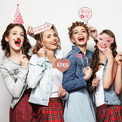 30° compleanno festa Photo Booth puntelli e segni
