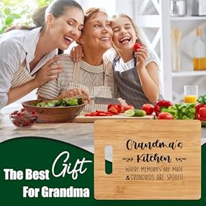 Grandma Gifts for Grandma Birthday Cutting Board Gift for Best Grandma from Grandchildren Grandma Gift for Mothers Day Christmas Gifts for Grandmother Grandmas Kitchen WHERE MEMORIES ARE MADE