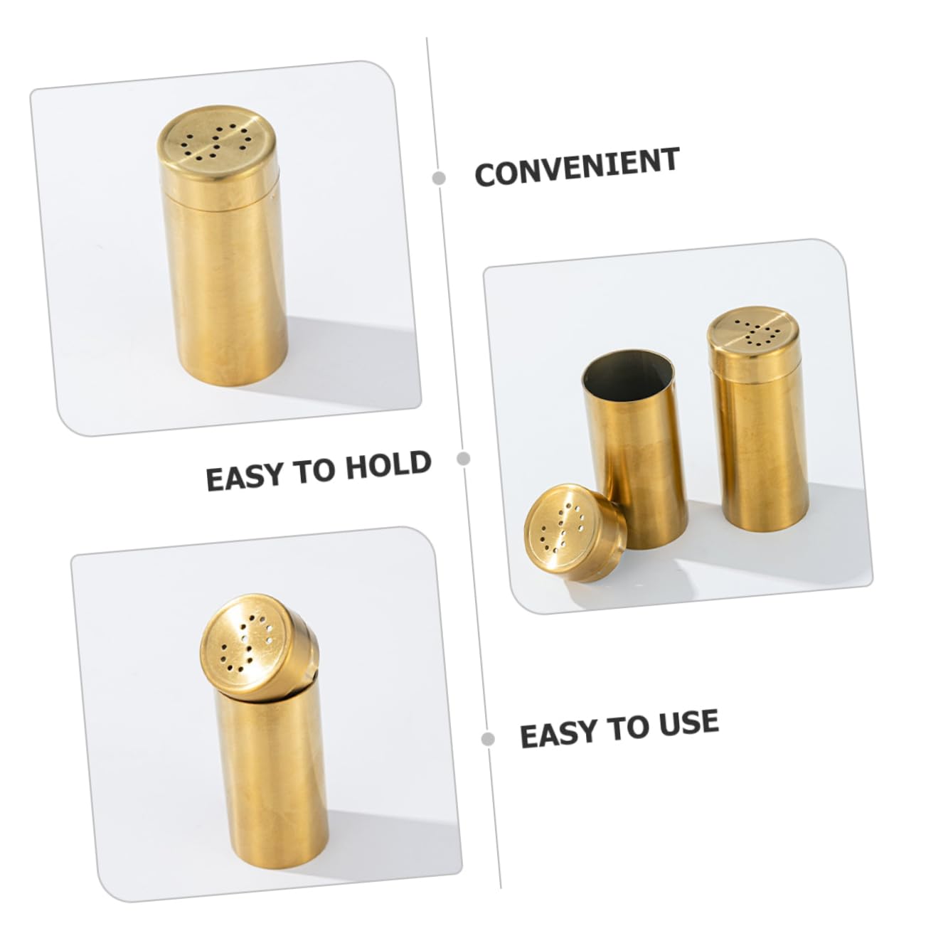 Cabilock 2Pcs Multi Function Spice Jars for Kitchen Utensils and Compact Design for Seasoning Storage for Sugar Salt