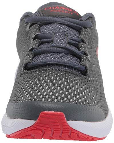 Under Armour Unisex Child Grade School Charged Pursuit 2 Sneaker, Pitch Gray (102 White, 6 Big Kid US2