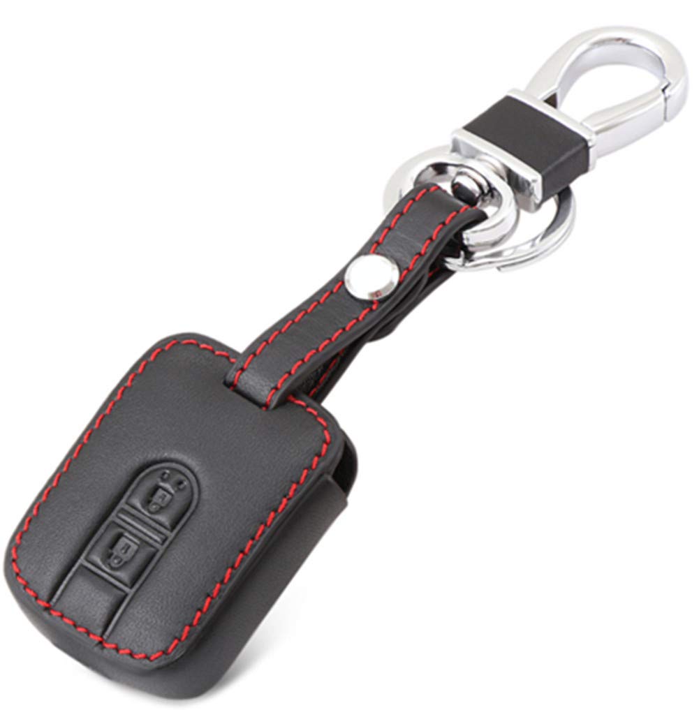ontto Custodia protettiva in vera pelle per Nissan Serena C25 C26 ElGrand E51 E52 Keyless Entry con portachiavi marrone
