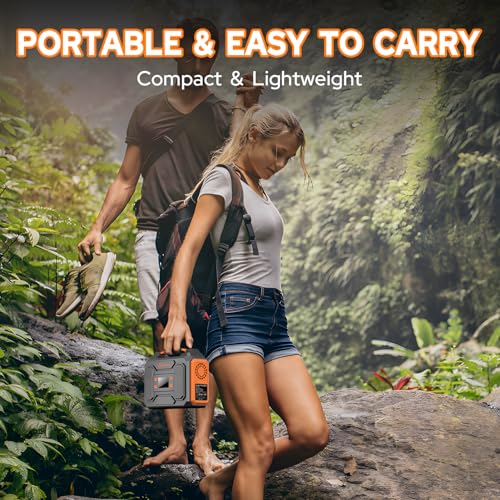 Portable Power Station 300W Solar Generator 280Wh(without Solar Panel), 110V Portable Power Bank with AC Outlet Pure Sine Wave, DC, USB QC3.0, External Lithium Battery Pack for Camping RV Outdoor Use