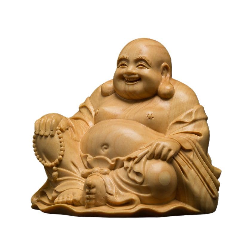 CCZHIDAO Hand Painted Laughing Buddha Statue - Vintage Buddha