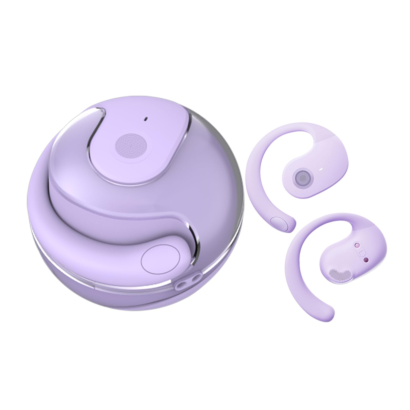 Open Ear Headphones Wireless Bluetooth 5.4, OWS Hanging Earphones Wireless Earbuds with Earhooks and Mic, IPX5 Waterproof, 48H Range, Out of Ear