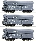 roco selbstentladewagen set  Roco 76092 H0 3er-Set Selbstentladewagen der VTG