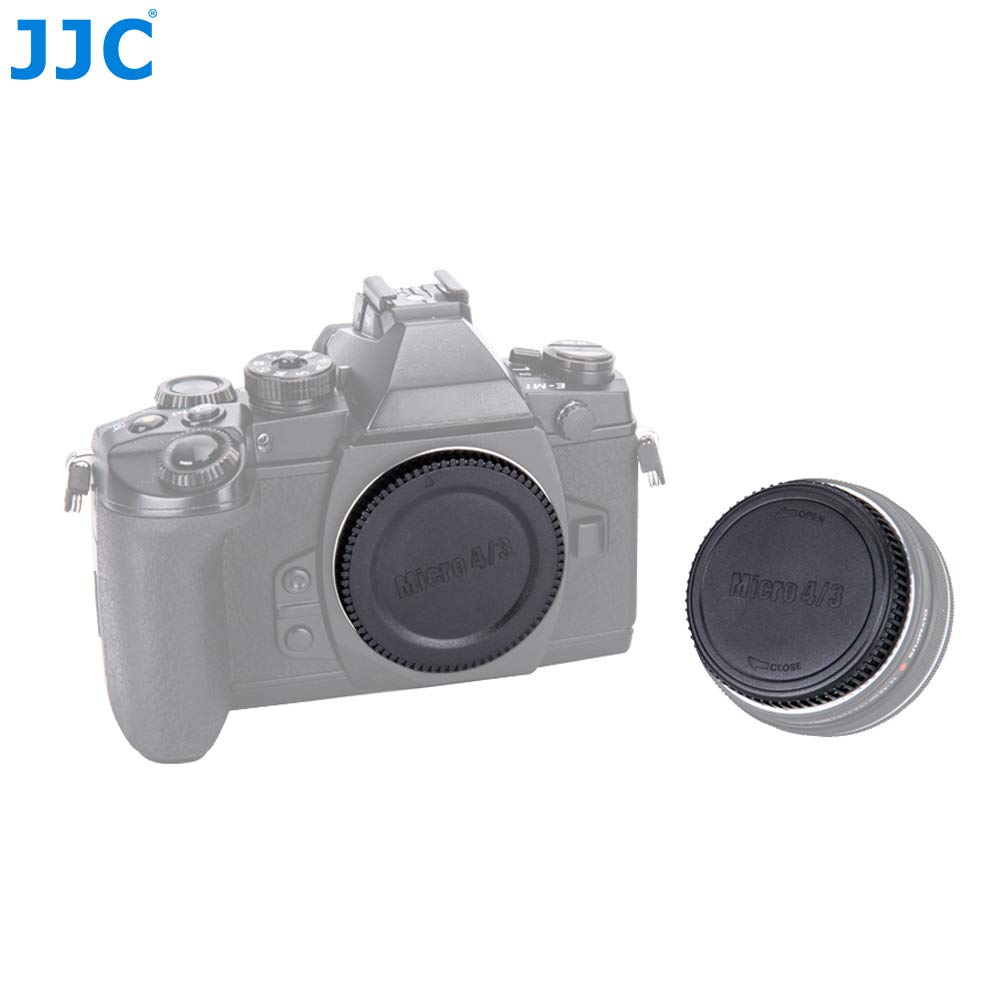 JJC Lens Posteriore Cap + Tappo Corpo per Fotocamere Oympus/Panasonic e Obiettivo Micro Four Thirds (M4/3) Montate (1 Set)