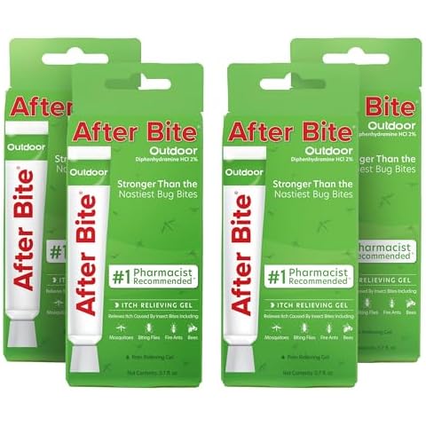 After Bite Outdoor Formula - Bug Bite Itch Relief with Diphenhydramine HCl - Ideal for Mosquito Bites, Fire Ant Bites, Bees & More - Portable Gel Formula - 0.7 oz (4 Pack) Cover