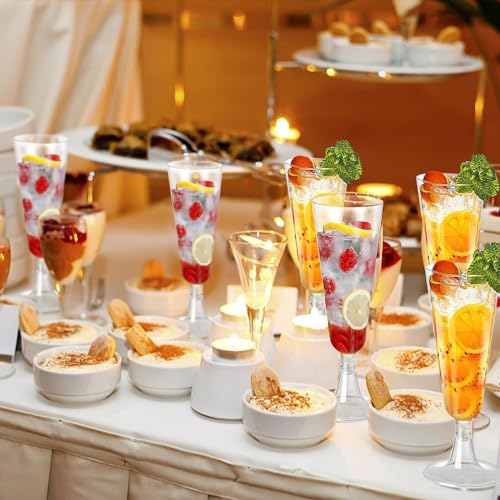 Gikisla 36 Pcs Plastic Champagne Flutes, 150ml Clear Champagne Glasses - Image 2