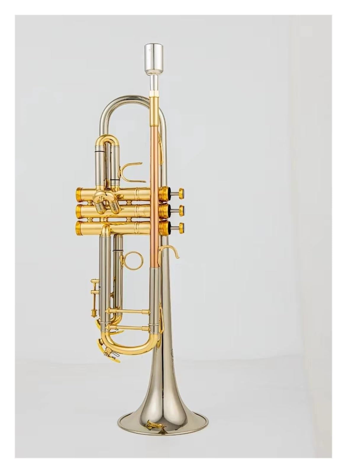 trąbka instrument Profesjonalny instrument mosiężny Bb mały mosiężny posrebrzany z dyszą