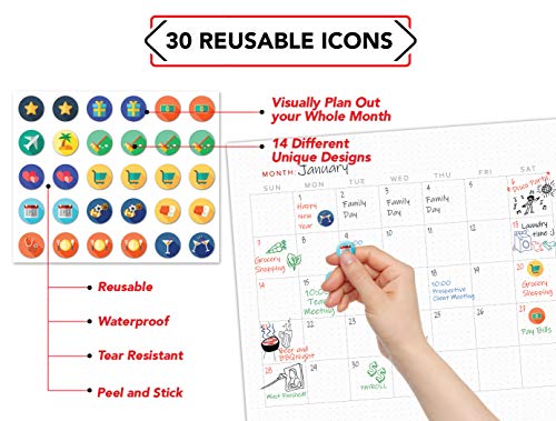 Large Dry Erase Wall Calendar - 25X44 Jumbo 6 Month Organizer - Giant Resable Oversized Planner For Home Office Business Class Room - Annual Quarter Yearly Undated Project Planner 2023 #TOP1