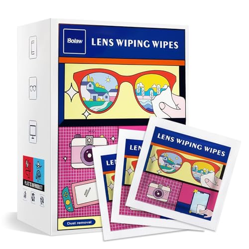 Lot De 100 Lingettes Nettoyantes pour Lunettes,lingettes jetables emballées individuellement pour lunettes,Nettoyage des Lentilles Écran Ordinateur...