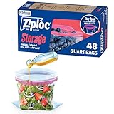 Ziploc Storage Bags, Quart, 48 ct