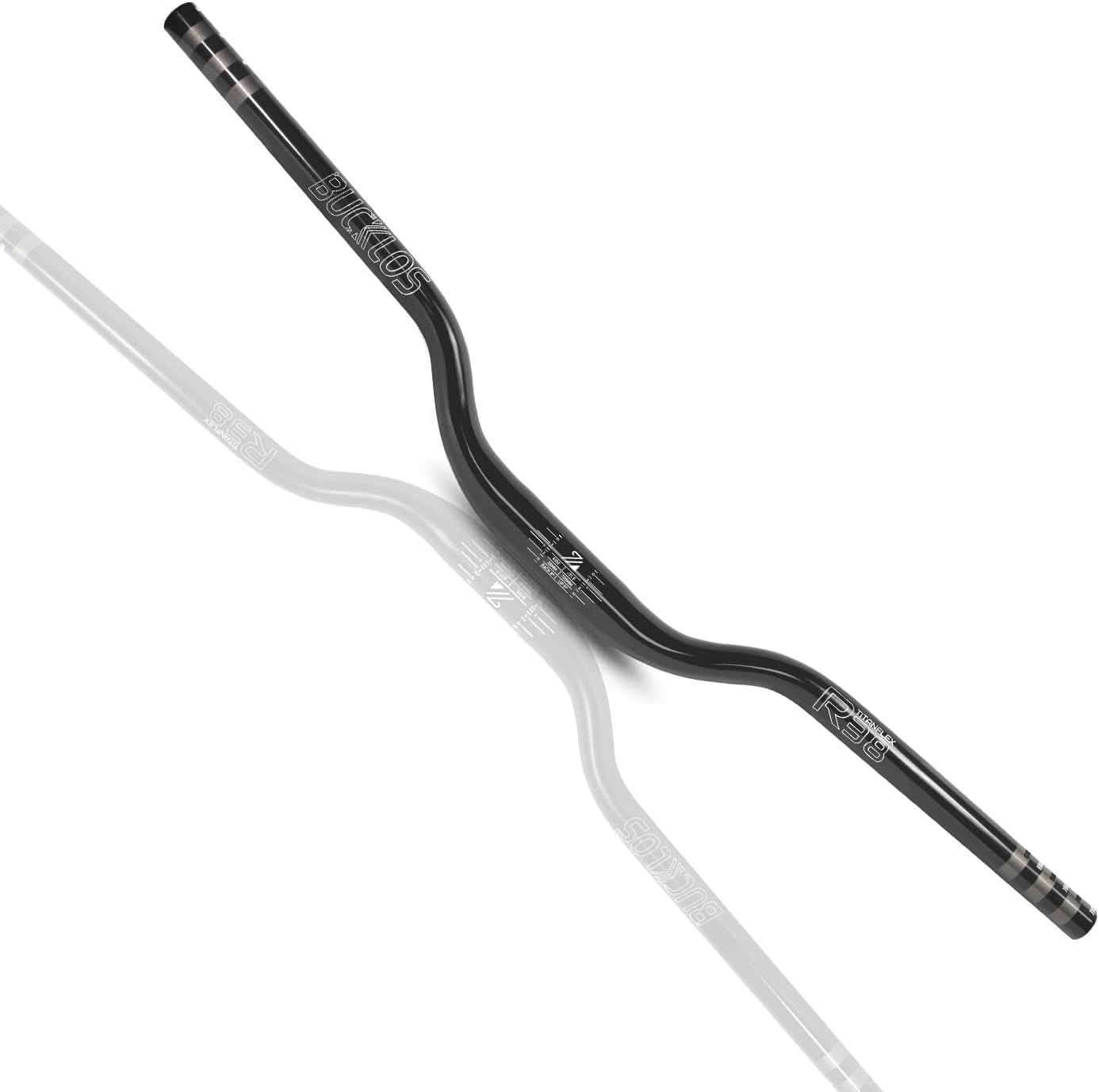 BUCKLOS Mountain Bike Handlebars 25.4mm - 120/160mm Rise MTB Aluminum Alloy Handlebar - 580mm High Rise Bicycle Riser HandleBars for E-Bike Folding Bike Downhill Racing.