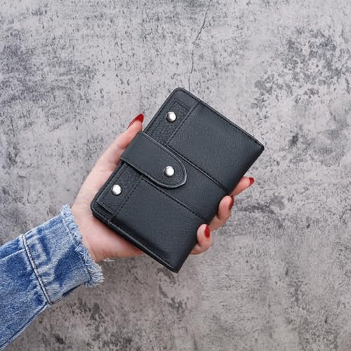 Women Wallet Retro Rivets Short Wallet Coin Purse Card Holders Handbag for Purse Small Wallet Ladies(E)2