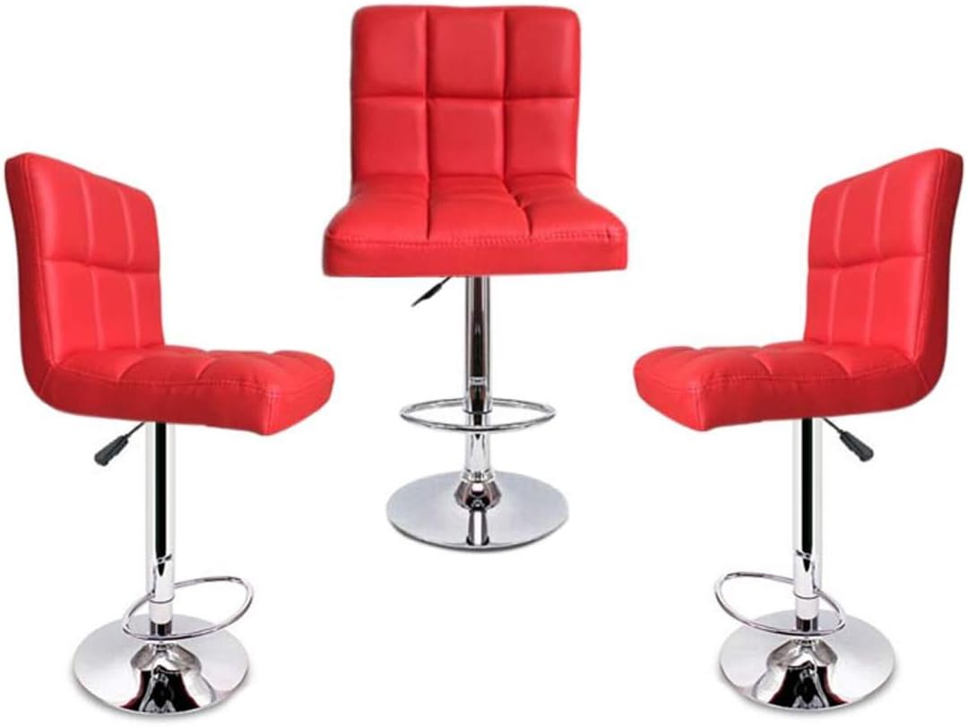 Dealkoo Set of 2 Modern Adjustable Synthetic Leather Swivel Dining Bar Chair
