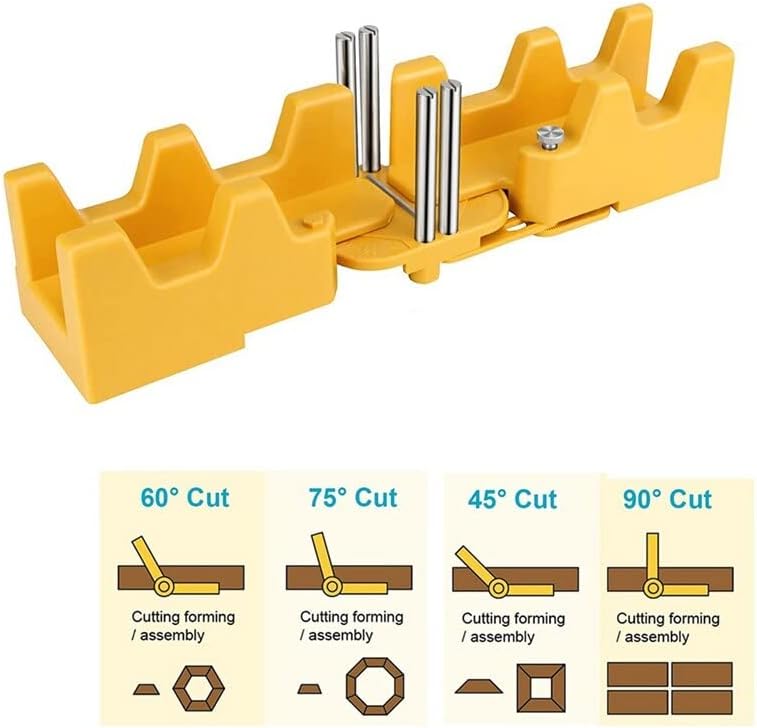 Mitre Measuring Cutting Clamp Measuring And Sawing Mitre Angles Cutting Tool For Miter Saw Protractor| | - - (Color: Yellow)