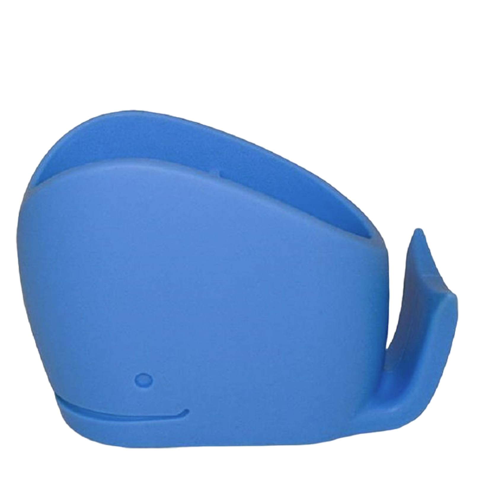 Striegro Tooth Brush Holder for Kids Adults Whale Shaped Toothbrush and Toothpaste Holder 2 Compartment 5x3x2 Adorable Silicone Bathroom Organizer, Blue Color