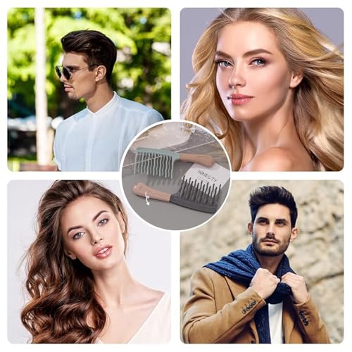 Peine doble para rizos y cabello rizado 2 piezas miniatura 6