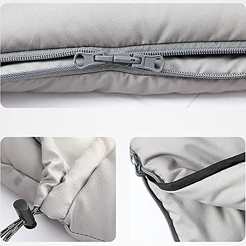 Comfortable Sleeping Bag, Cold-Proof Double Sleeping Bag, Adult Pair of Sleeping Bag, Outdoor Camping, Thickened Sleeping Bag, Indoor and Outdoor Activities (Colour: Grey, Size: 220 x 145 cm) - Image 5
