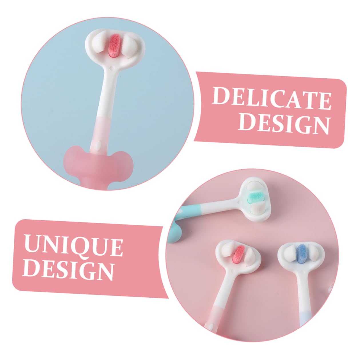 VICASKY 5 Ensembles Brosse À Dents Poigné Dérapant Et Poils Doux Brosse À Dents Manuelle Pour Garçon Fille Design Mignon Et Attrayant 3 Pièces * 5