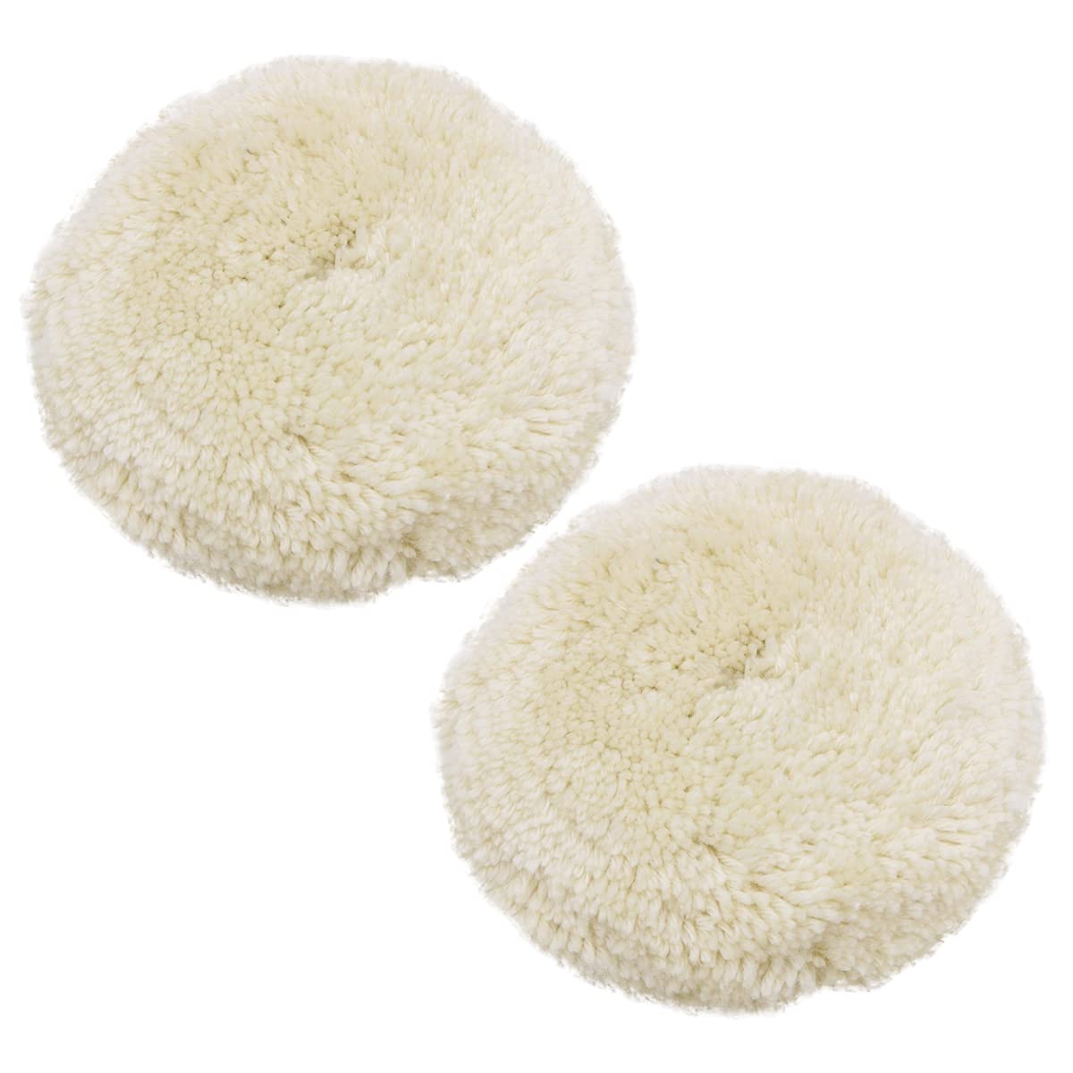 WANGCL 2 Pack Wool Polishing Pads 4.5 Inch 115mm Hook and Loop Car Polishing Kit Buffing Wheel for Drill Body Repair Buffing