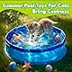 Katzenpool Klein, 30×10cm Katzen Planschbecken, Blau Hundepool für Kleine Hunde, Faltbarer Haustierpool für Katze Hund, Wasserspielzeug Katzen Pool Klein, Mini Planschbecken für Baden Spielen