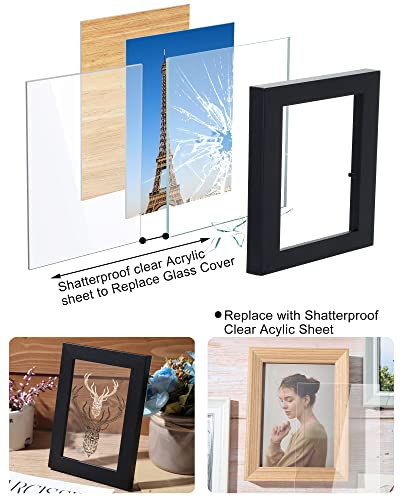 120 Pieces 1mm Thick Acrylic Sheets 5 x 7 Inch Acrylic Clear Sheet for Craft Projects Picture Frame Glass Replacement Projects Display Painting Party Wedding Festival - Image 5