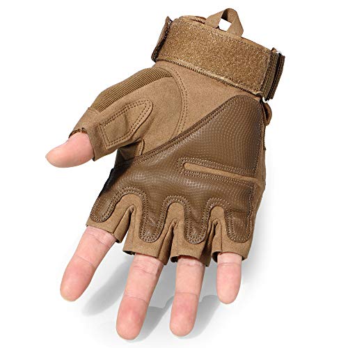 Image of WTACTFUL Tactical Fingerless Gloves Men Women, Breathable Anti-Slip