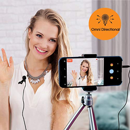 YOTTO Lavalier Mikrofon Ansteckmikrofon Omnidirectional Kondensator Mic Clip on Mikrofon 3.5mm Jack Mikrofon für für… - Image 5