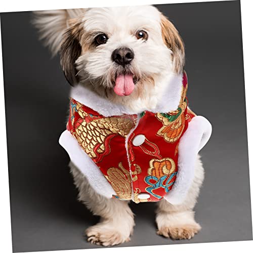 Disfraz de Dragón Rojo para Perro Año Lunar miniatura 3