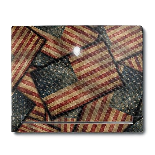 Image of MightySkins Carbon Fiber Skin Compatible with Alienware X16 R1 (2023) Full Wrap Kit - Vintage American | Protective, Durable Textured Carbon Fiber Finish | Easy to Apply | Made in The USA