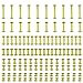 Produktbild 120 Satz Chicago Binding Screws Assorted Kit 6 Größen Metall Runde Kreuzkopfbolzen Schraube Beiträge Nagel Rivet Chicago Button für DIY Leder Dekoration Buchbinden (golden)