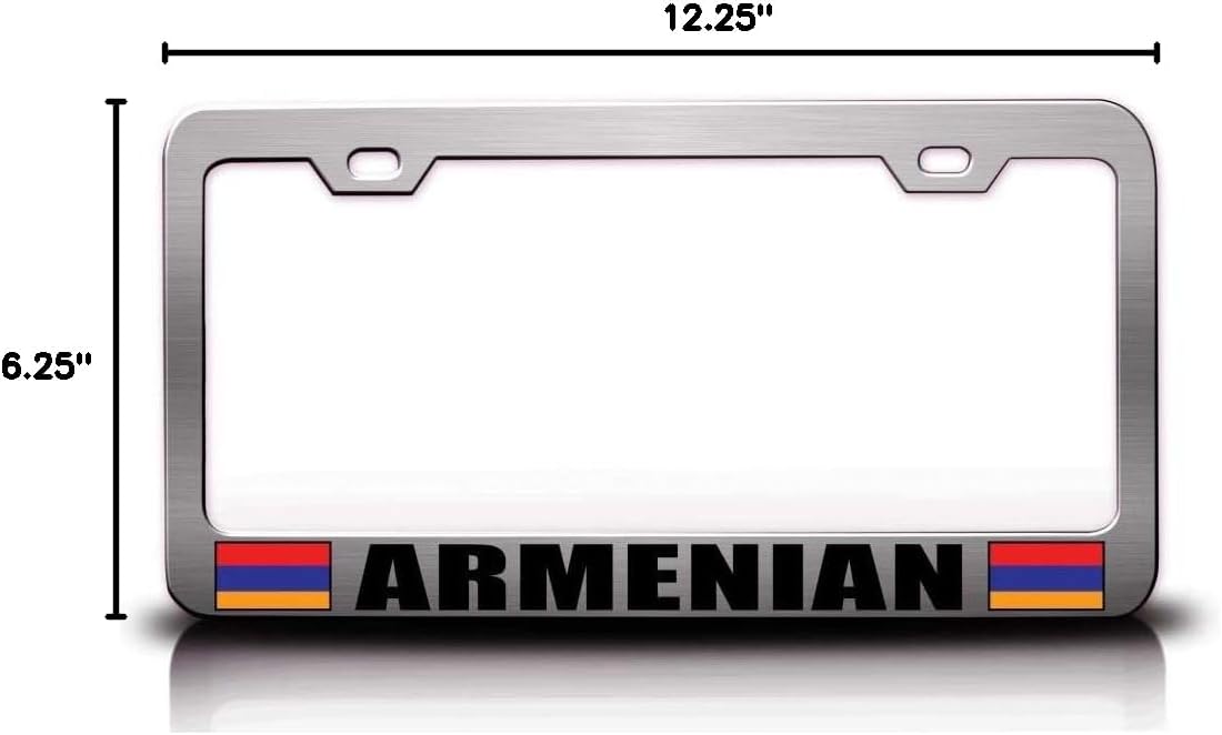 Armenian Flag Metal Car SUV Truck License Plate Frame Ch b94