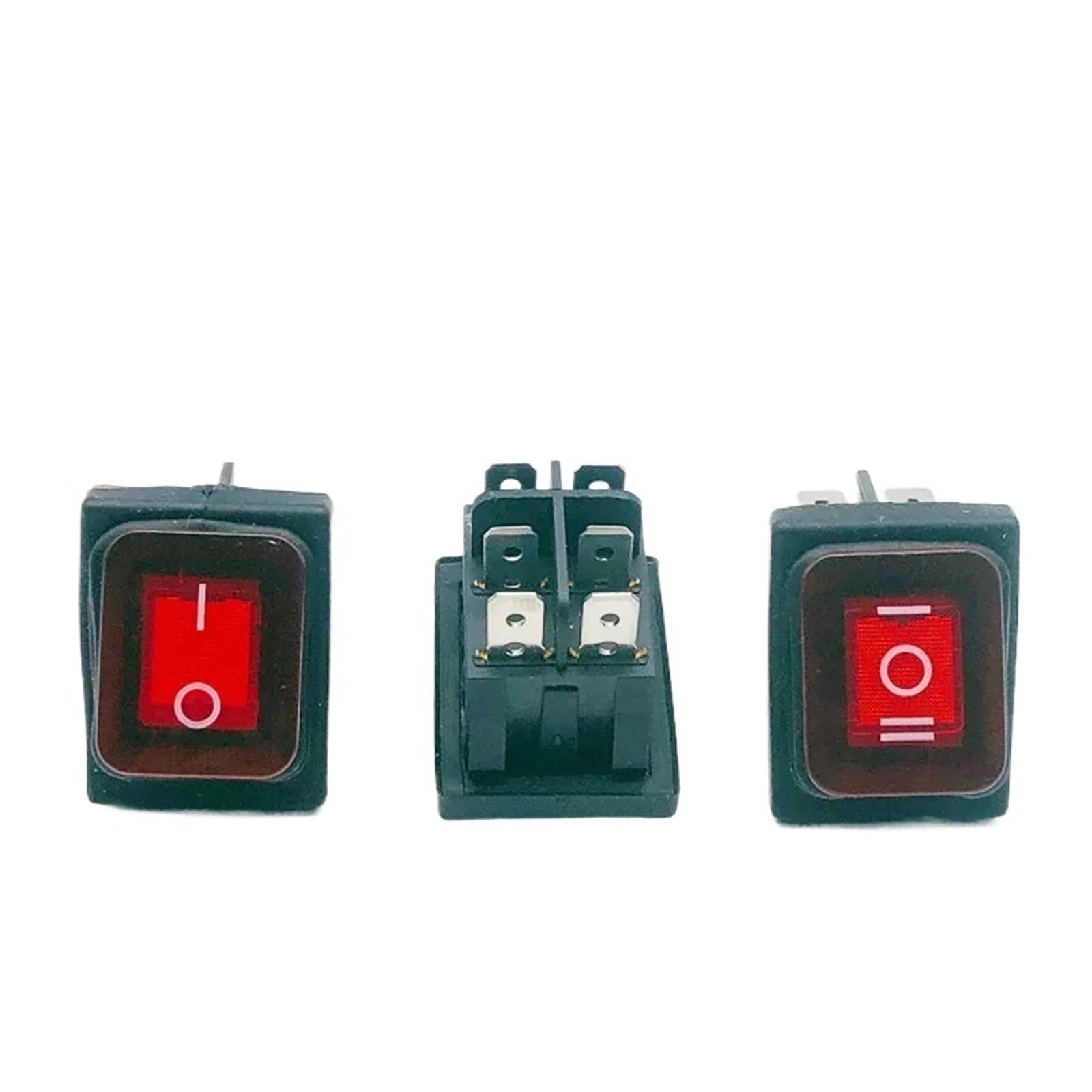 Interruptor basculante de 6 pines ON-OFF con luz LED DC 12-24V para control de corriente 7
