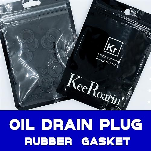 Image of 15 PCS Rubber Drain Plug Gasket, Fits M12 (20Mm Od) Oil Drain Plug Washer, Drain Plug Seal Gasket Compatible with Select Models, Sealing Ring by KeeRoarin