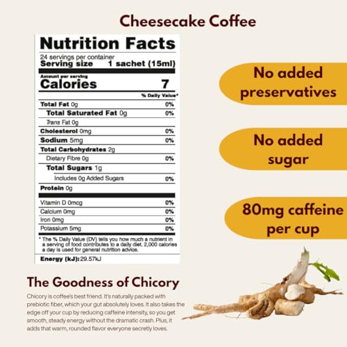 Image of Trelish Coffee Concentrate - Cheesecake| 360ml-24 servings | Single Servings | Coffee decoction,Perfect for Hot or Iced Instant Coffees, Sugar Free, Shelf Stable, No Refrigeration, Travel Friendly |