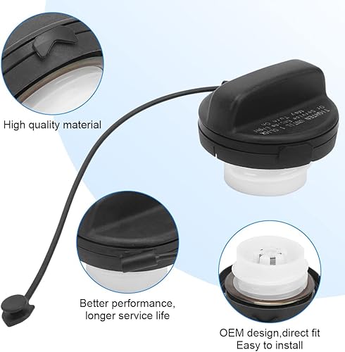 Miniatura 4 de Zerone Tapa de combustible, cubierta de montaje de gas ABS con correa 17251-3JA0A de repuesto para Infiniti JX35 QX60 AltimaFrontierMuranoPathfinder