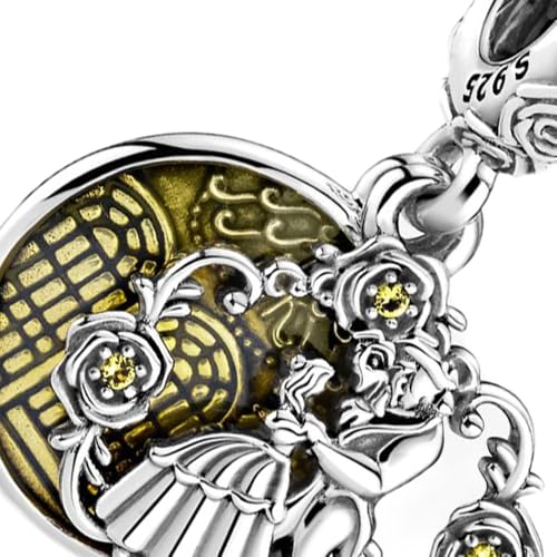 Rose Gold LinaBell Dangle Charm Fit Women Bracelet Necklaces Fashion Gifts 925 Sterling Silver DIY Jewelry