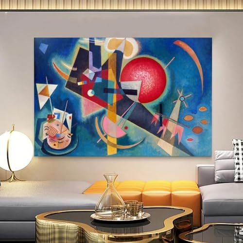 Impression sur toile In Blue by Wassily Kandinsky déco murale 60x90cm