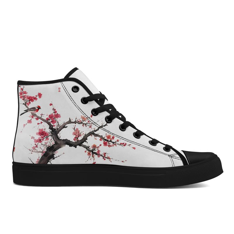 Fashion Chinese Style Canvas High-top Shoes Comfortable Panda Bamboo Cranes Eastern Casual Walking Shoes for Men Women2