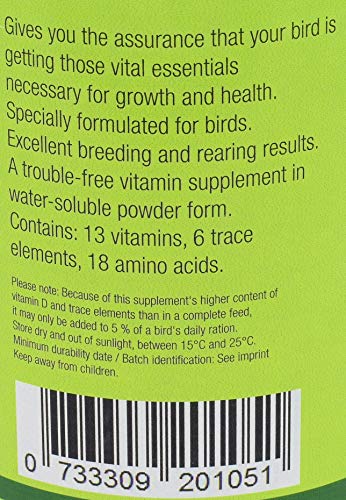 NEKTON-S | Multivitaminpräparat für Vögel | Vitamine, Aminosäuren, Mineralstoffe und Spurenelemente | Made in Germany (330g) - Afbeelding 4