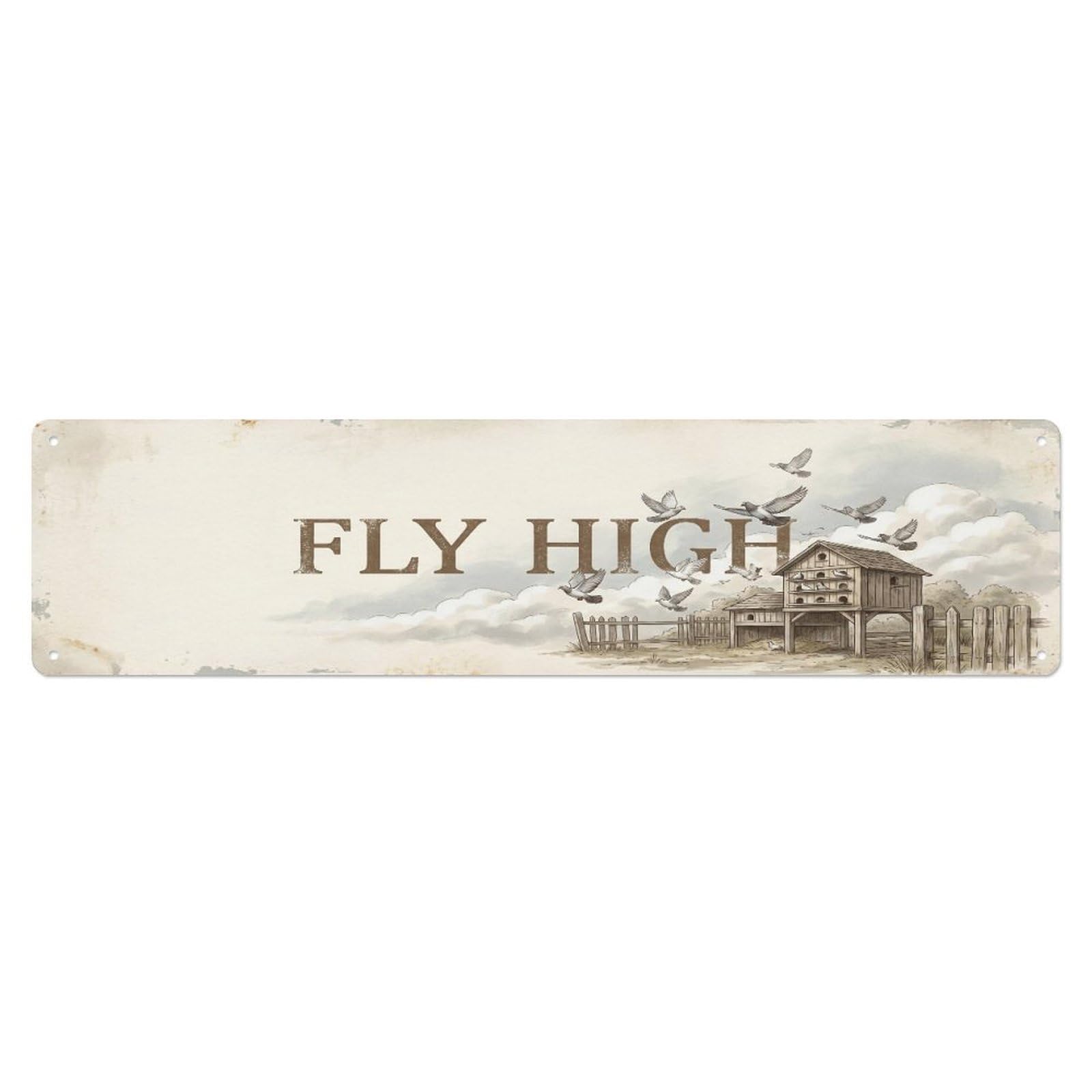 Xanthor Style Metal Tin Sign Vintage Yard Up Bird Farmhouse Funny Bird Backyard Farm