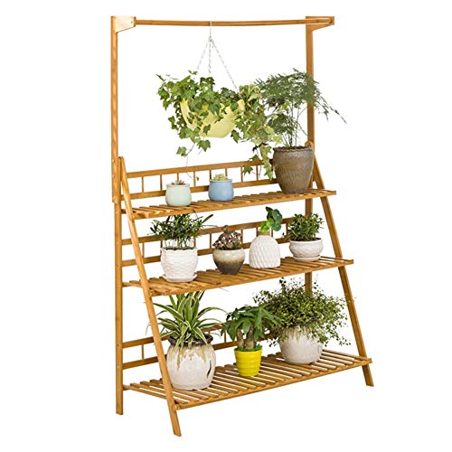 GTT Soporte De Florse De Madera Escalera para Flores Cesta Colgante Soporte De La Planta De Pie Interior Soporte Macetas (Size : 70cm)
