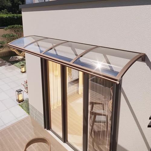 EINFEBEN Vordach 300x100cm Mit Seitenteil - Polycarbonat Überdachung Für Haustür