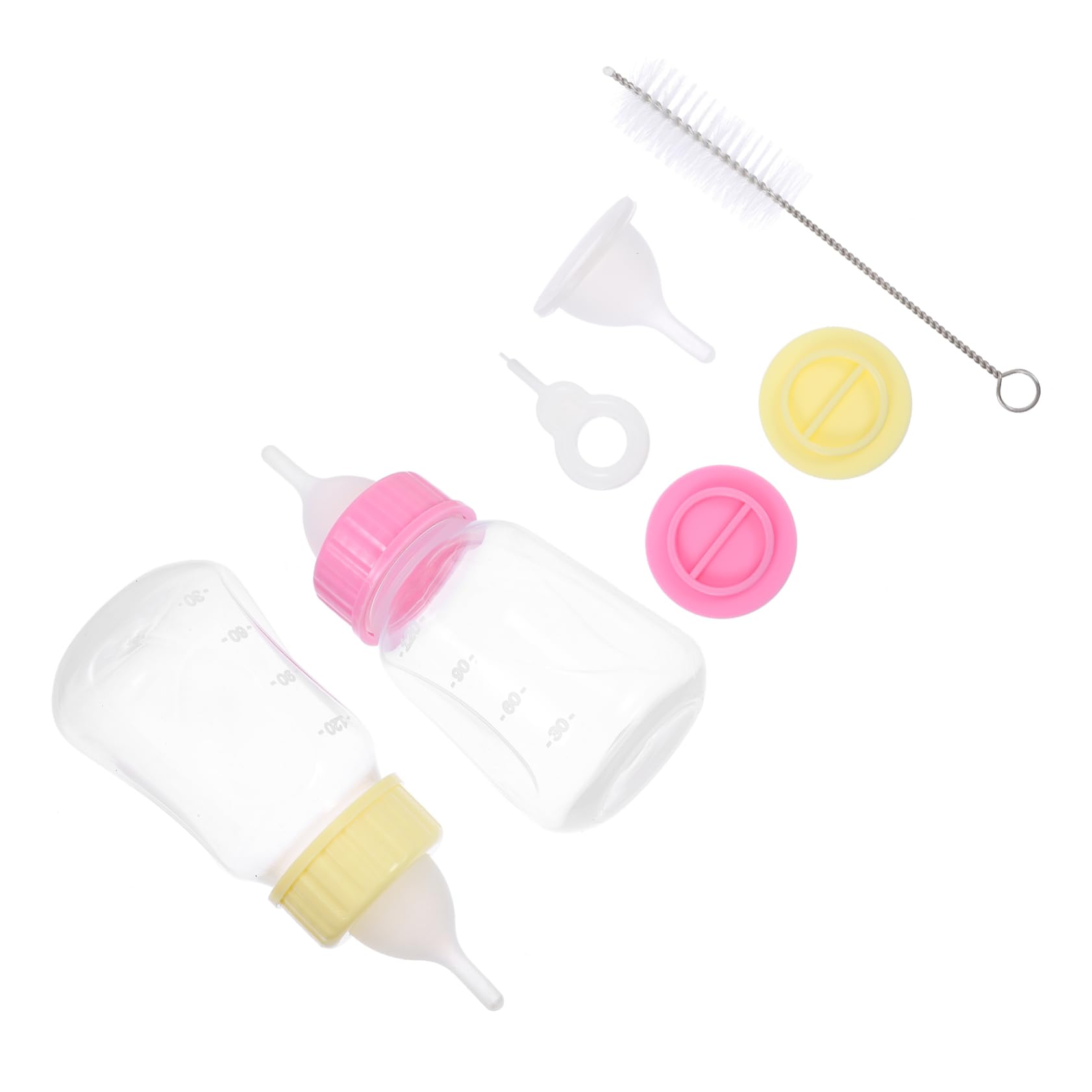 TOBBOMEY Baby Cat Feeder Kitten Milk Replacement Bottle Lightweight Kitten Feeding Bottles Set