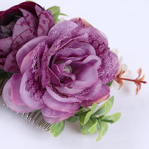 Pinza para cabello con flores para mujer, elegante miniatura 2
