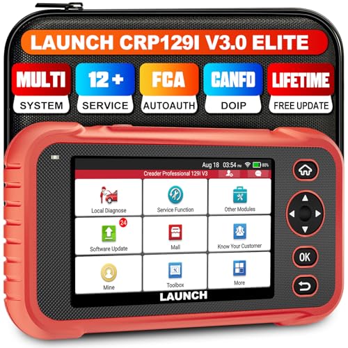 Launch CRP129I V3.0 OBD2 Scanner Diagnostic Tool, 2026 New Code Reader for Cars and Trucks, ABS SRS Transmission Engine Code Reader, 12 Reset, Oil/EPB/SAS/TPMS/Injector Code, Lifetime Free Update