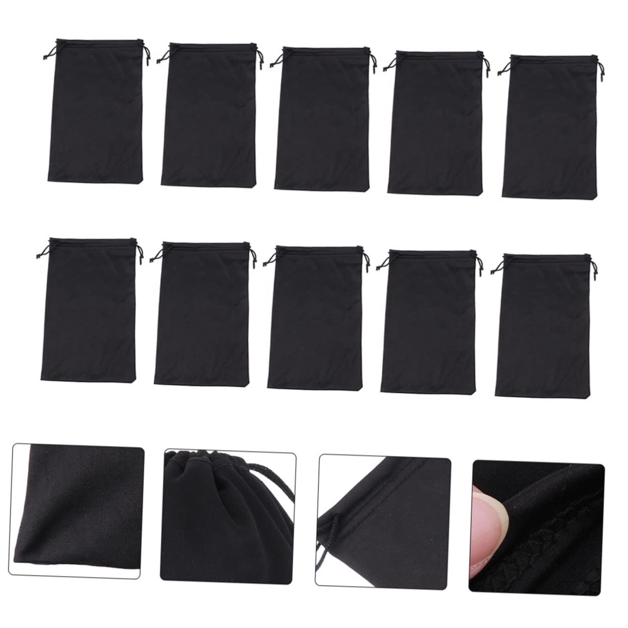ibasenice Aufbewahrungstasche Für Brillen Skibrille Schutzbrille Weiche Sonnenbrillentasche Taschen Brillentragetasche Aufbewahrungstasche Für Flugbrillen Flanell Schwarz